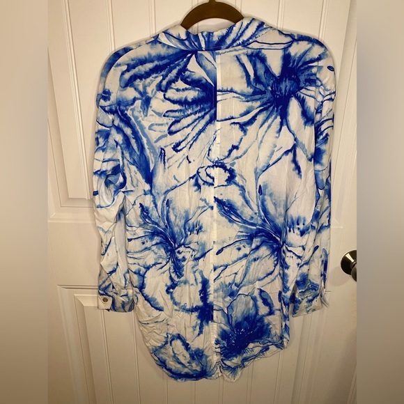 CALIA by Carrie Underwood Tie Dye Button Down Cover Up - Picture 11 of 11